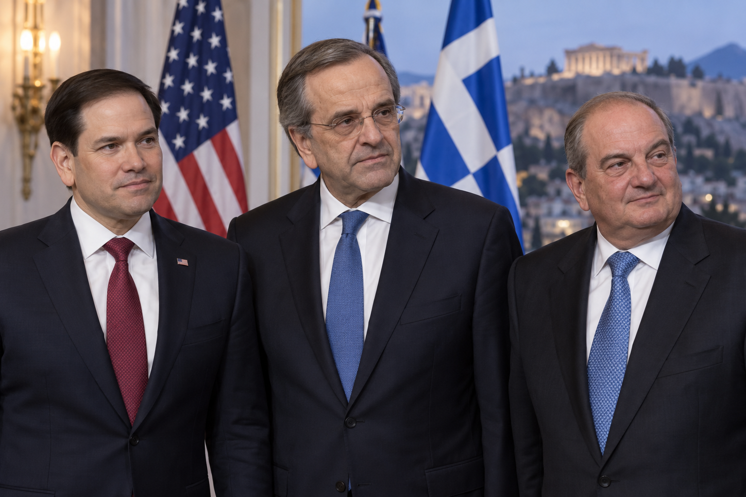 Rubio στην Αθήνα - Τοποθέτηση για Τουρκία, Σαμαράς και Καραμανλής
